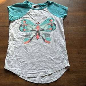 Size 8 Tea Collection cotton butterfly print tee